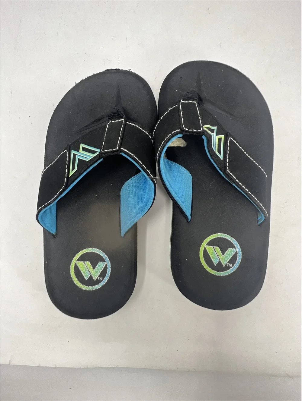 Lot of 6 pairs of kids youth sandals flip flops slides NIKE size 13 1Y 6Y & more